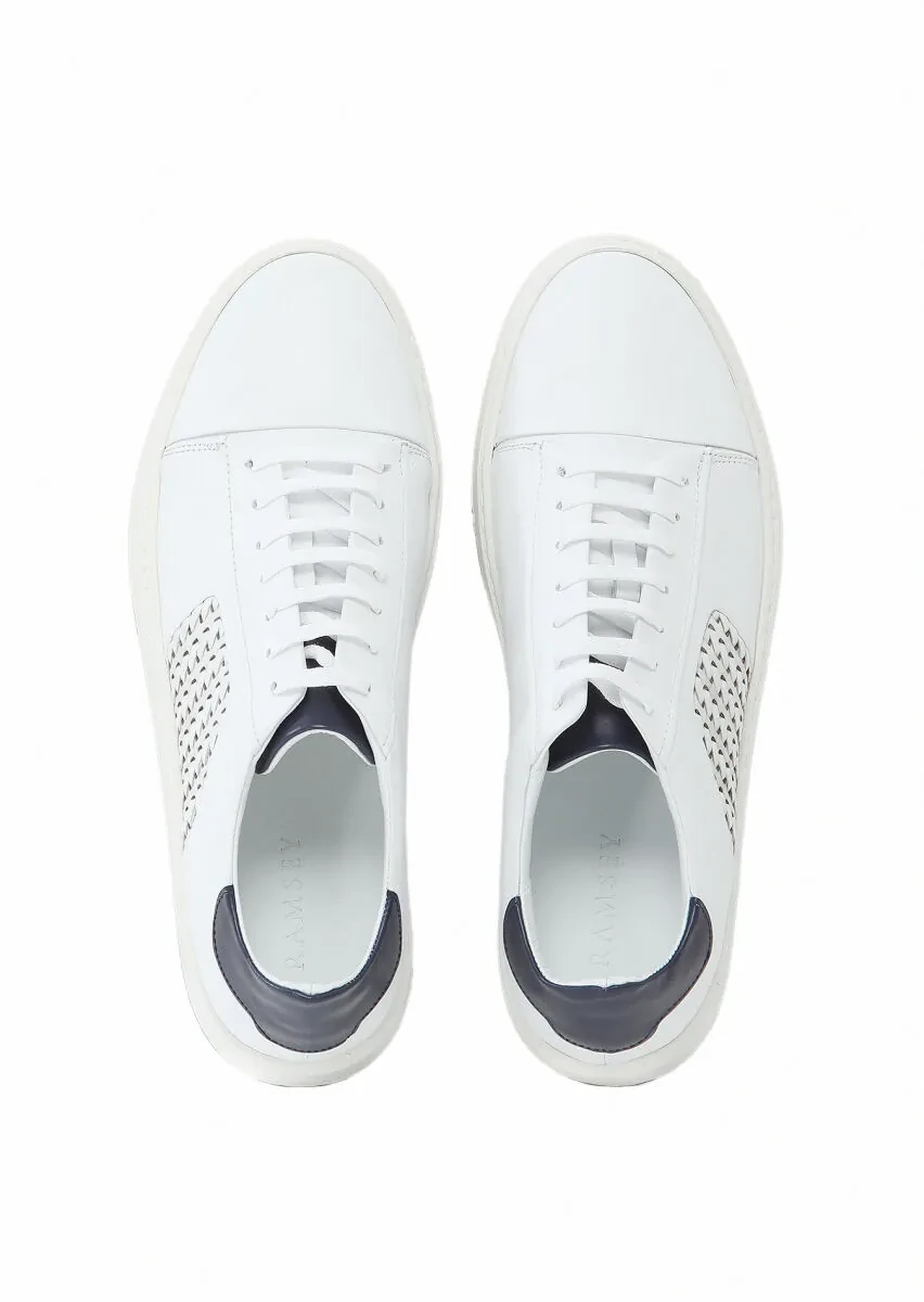 White Leather Sneaker - 6