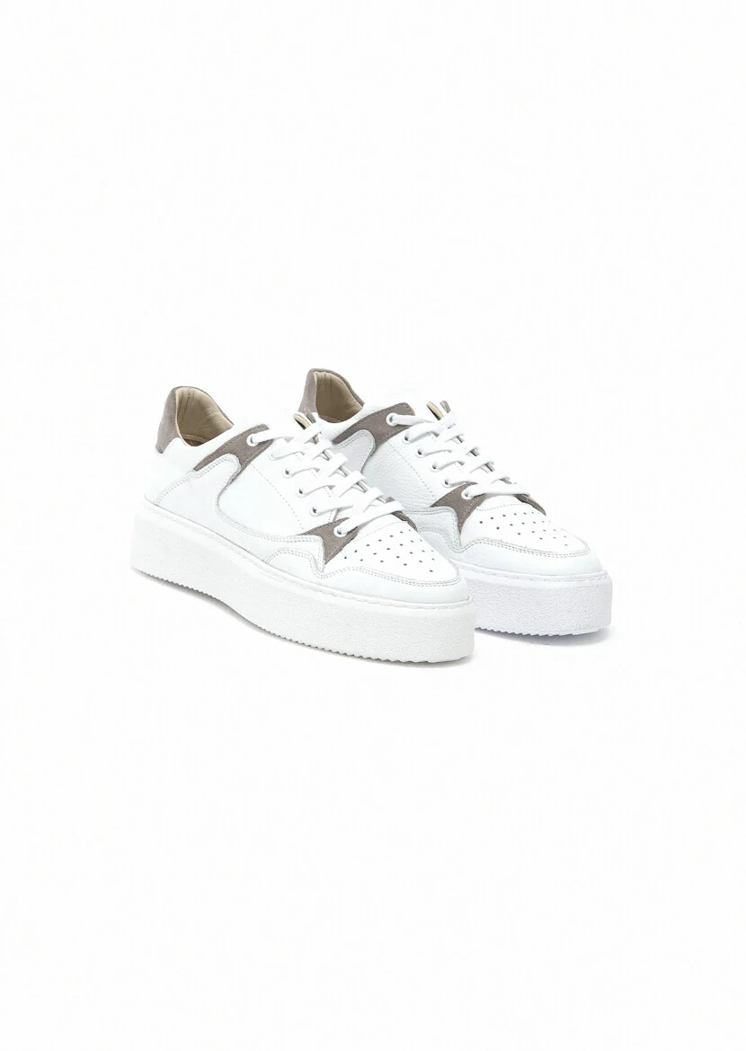 White Leather Sneaker - 2