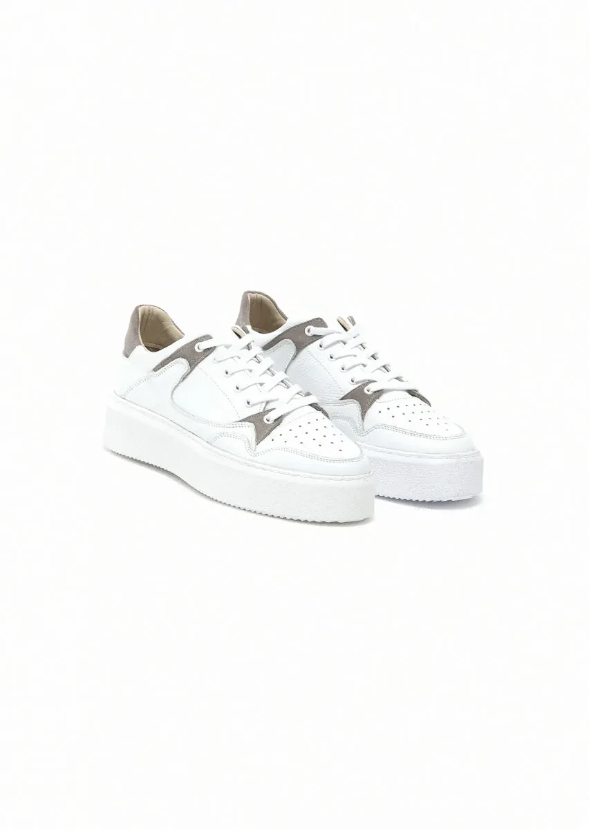 White Leather Sneaker - 2