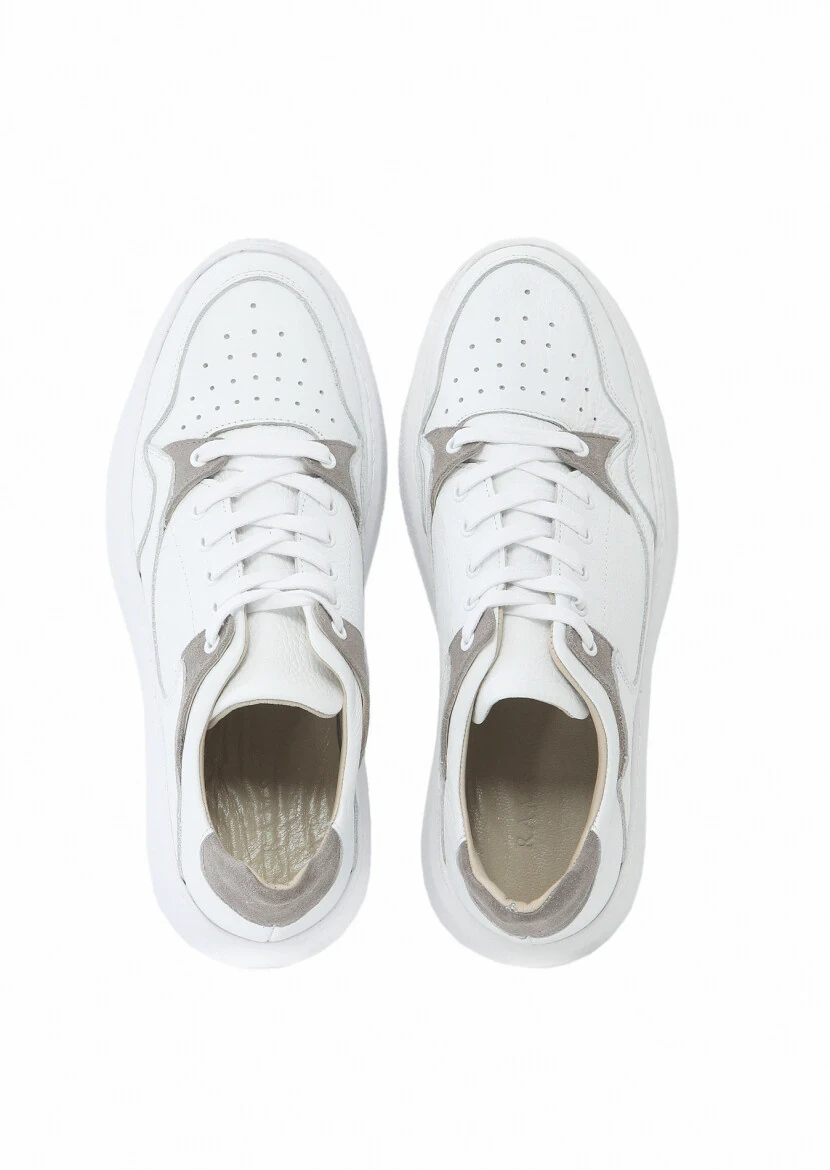White Leather Sneaker - 6