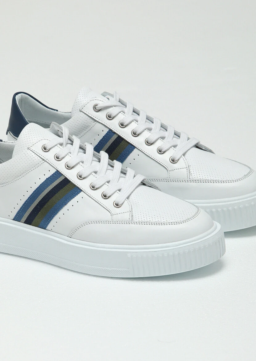 White Leather Sneaker - 3