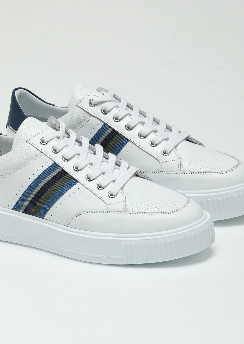 White Leather Sneaker - 3