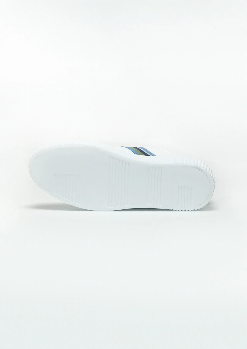 White Leather Sneaker - 5