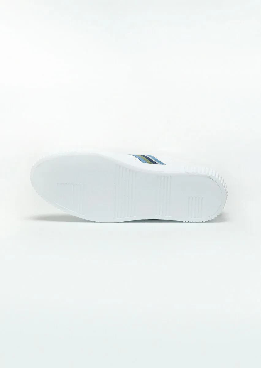 White Leather Sneaker - 5