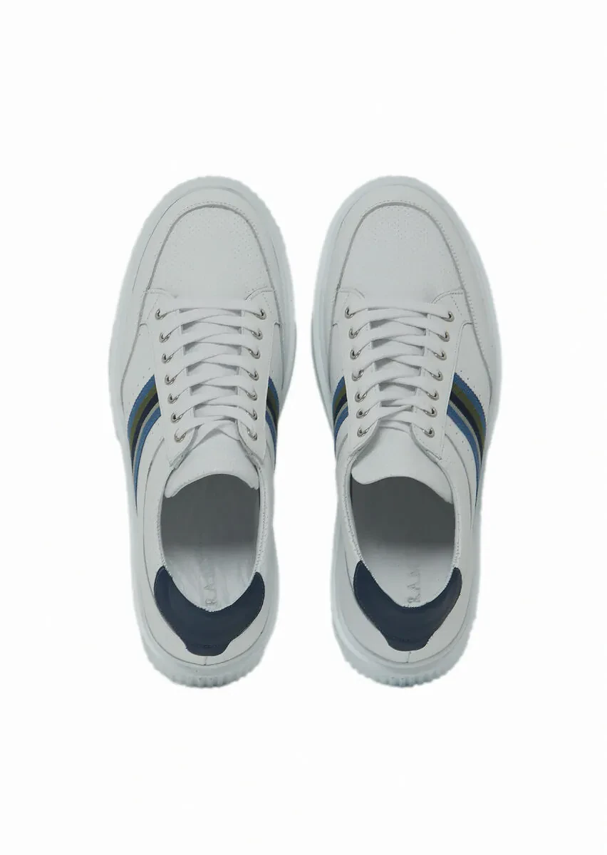 White Leather Sneaker - 6