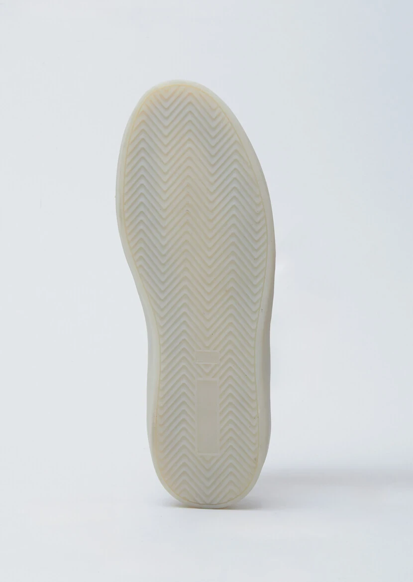 White Leather Sneaker - 4