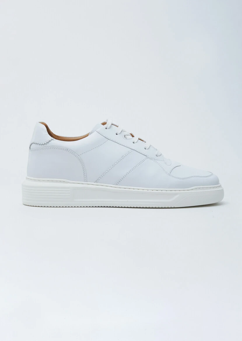 White Leather Sneaker - RAMSEY