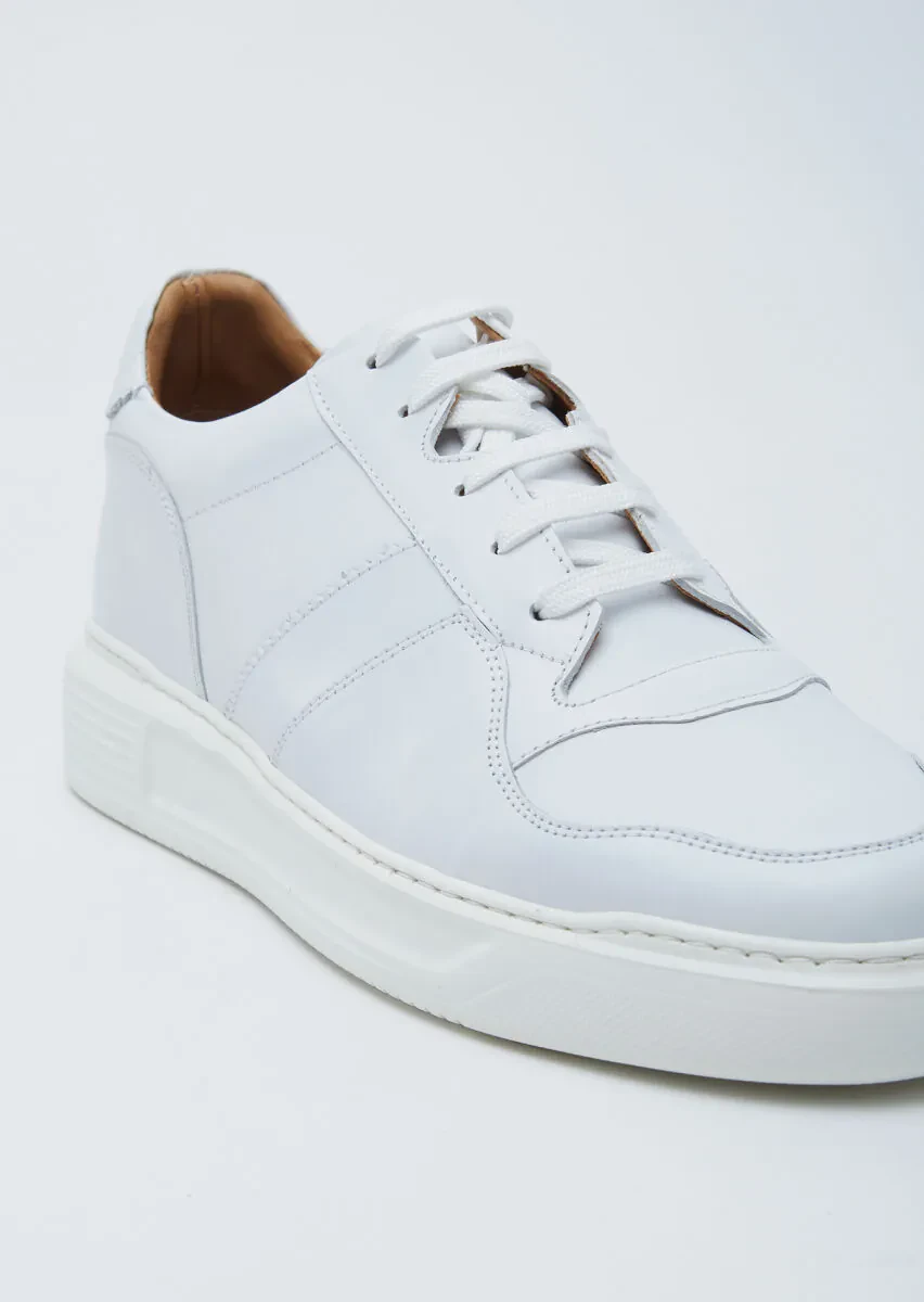 White Leather Sneaker - 2