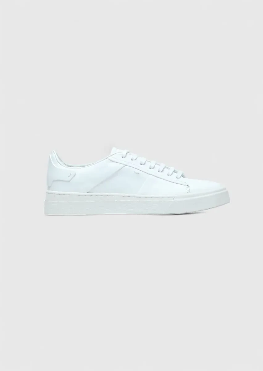 White Leather Sneaker - 1