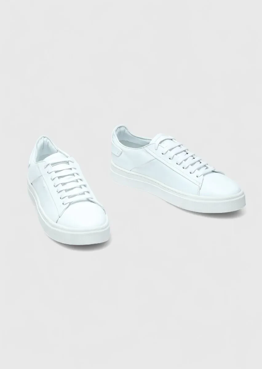 White Leather Sneaker - 3