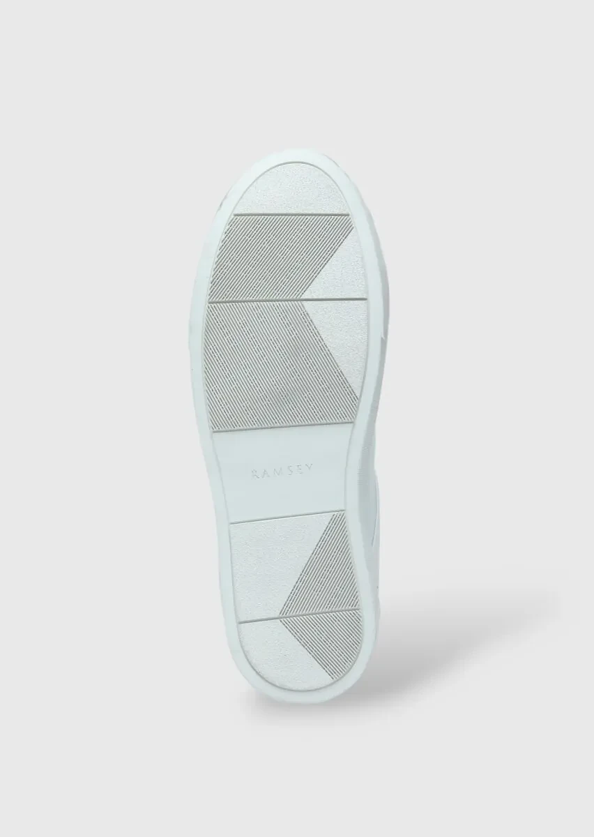 White Leather Sneaker - 4