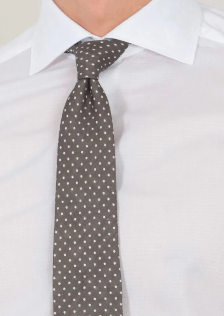 White Patterned Regular Fit Weaving Classical 100% Cotton Shirt - 3