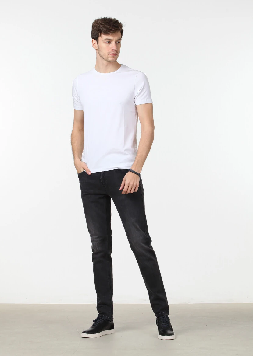 White Plain Cotton Blended T-Shirt 