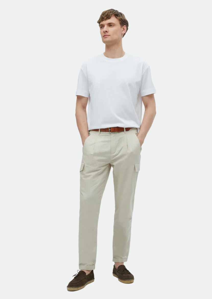 White Plain Crew Neck 100% Cotton T-Shirt 