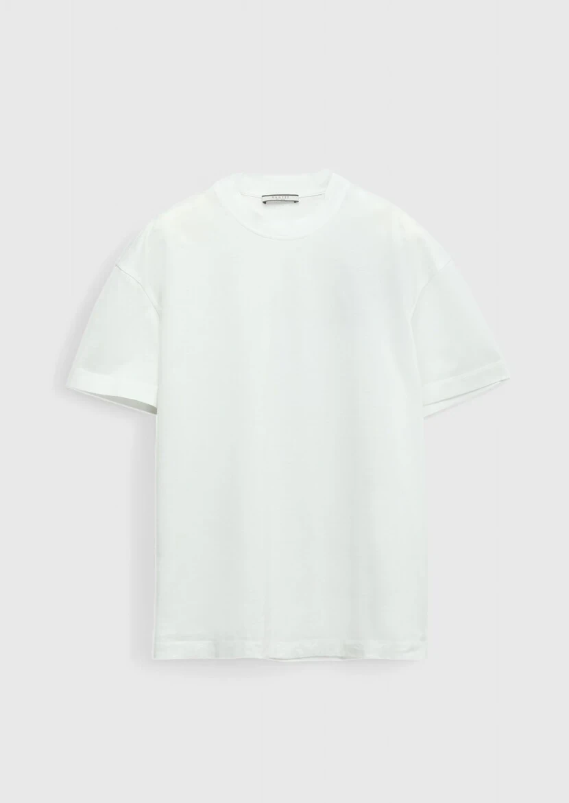 White Plain Crew Neck 100% Cotton T-Shirt - 6
