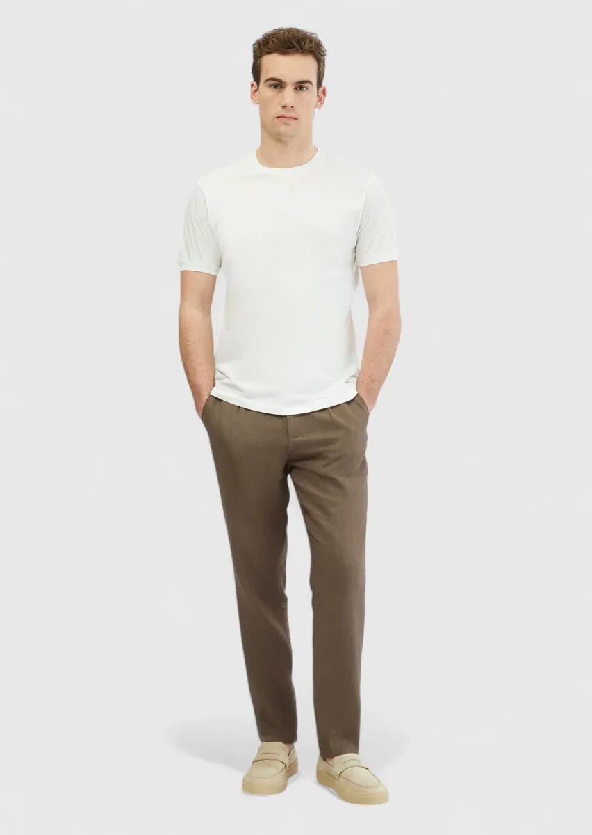 White Plain Crew Neck 100% Cotton T-Shirt - 2