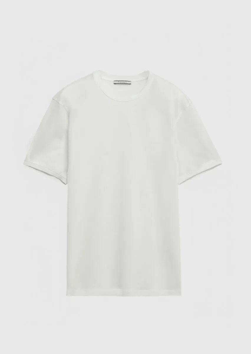 White Plain Crew Neck 100% Cotton T-Shirt - 6