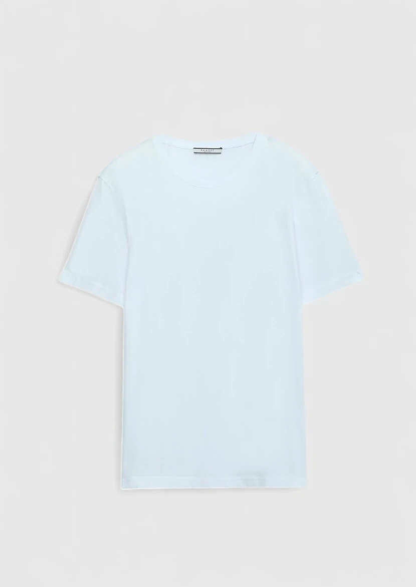 White Plain Crew Neck 100% Cotton T-Shirt - 6