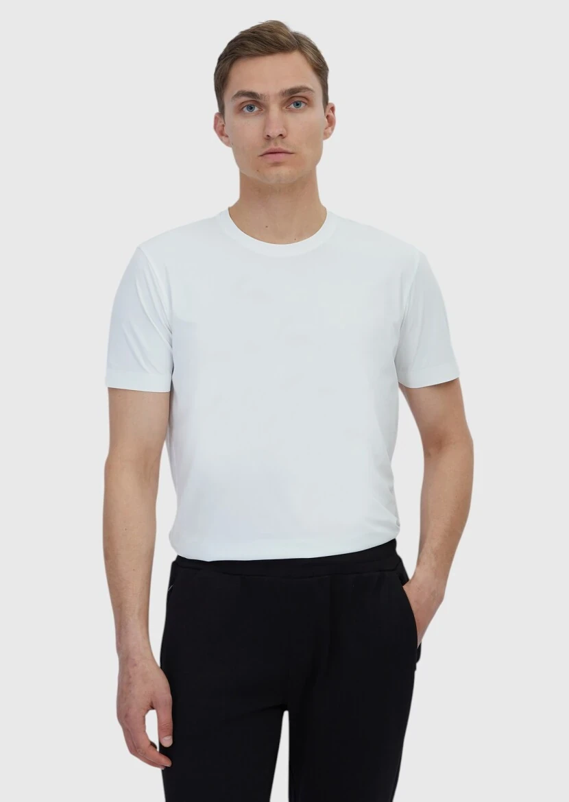 White Plain Crew Neck T-Shirt - RAMSEY