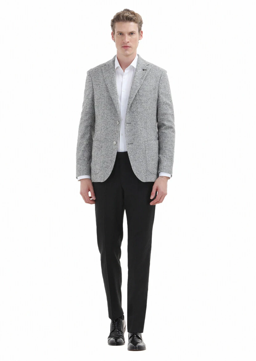 White Plain Regular Fit Weaving Classical 100% Cotton Shirt - 3