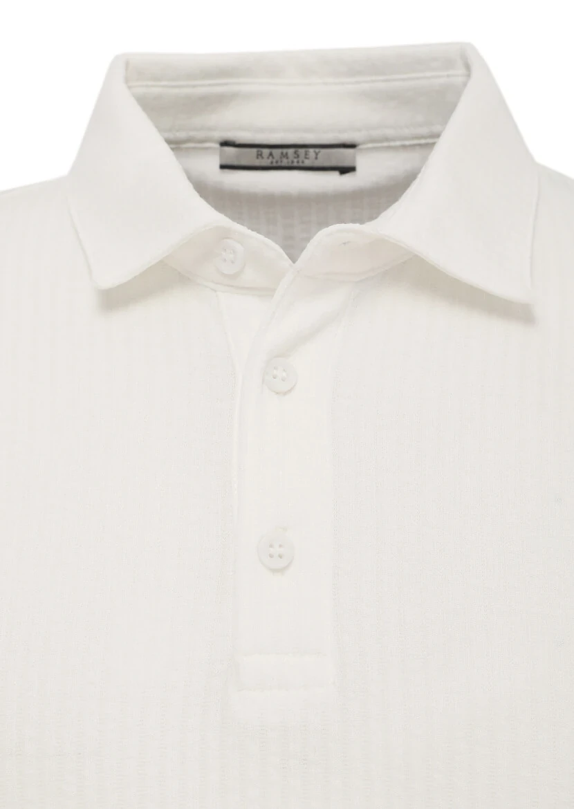 White Polo Neck T-Shirt - 2