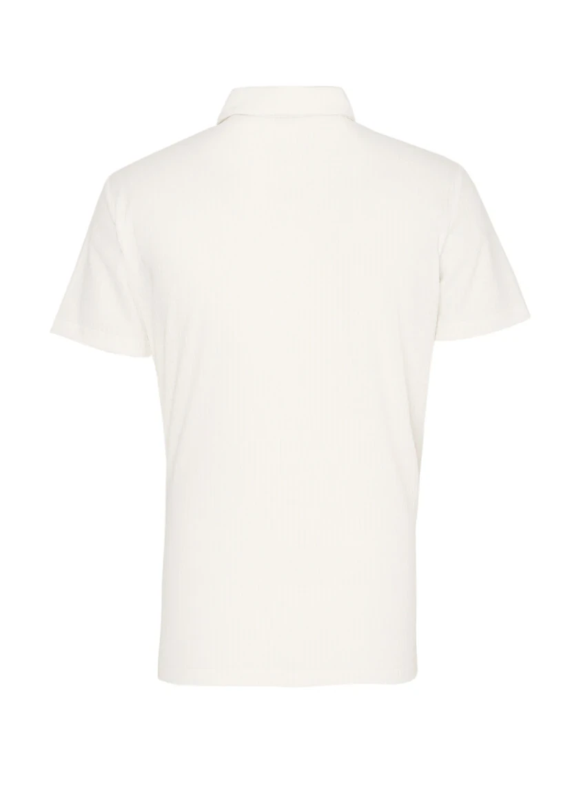 White Polo Neck T-Shirt - 3