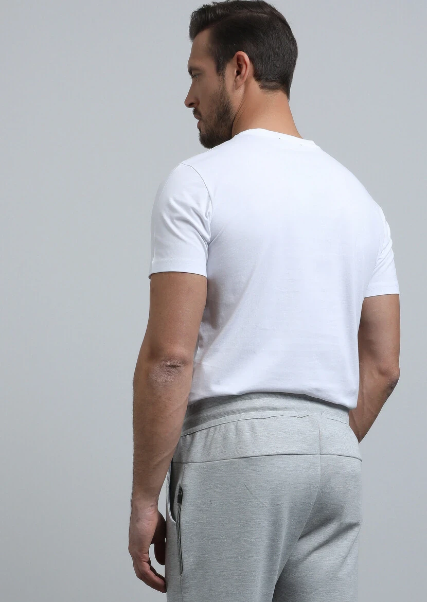 White Printed 100% Cotton T-Shirt - 5