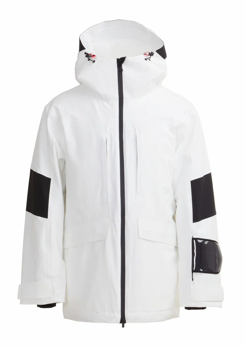 White Regular Fit Hooded Casual Weaving Coat - RAMSEY