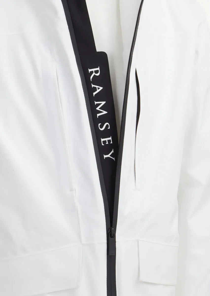 White Regular Fit Hooded Casual Weaving Coat - 3