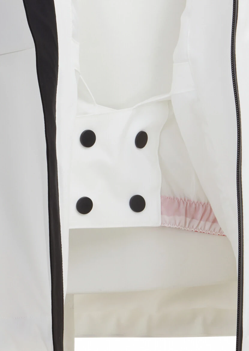 White Regular Fit Hooded Casual Weaving Coat - 5