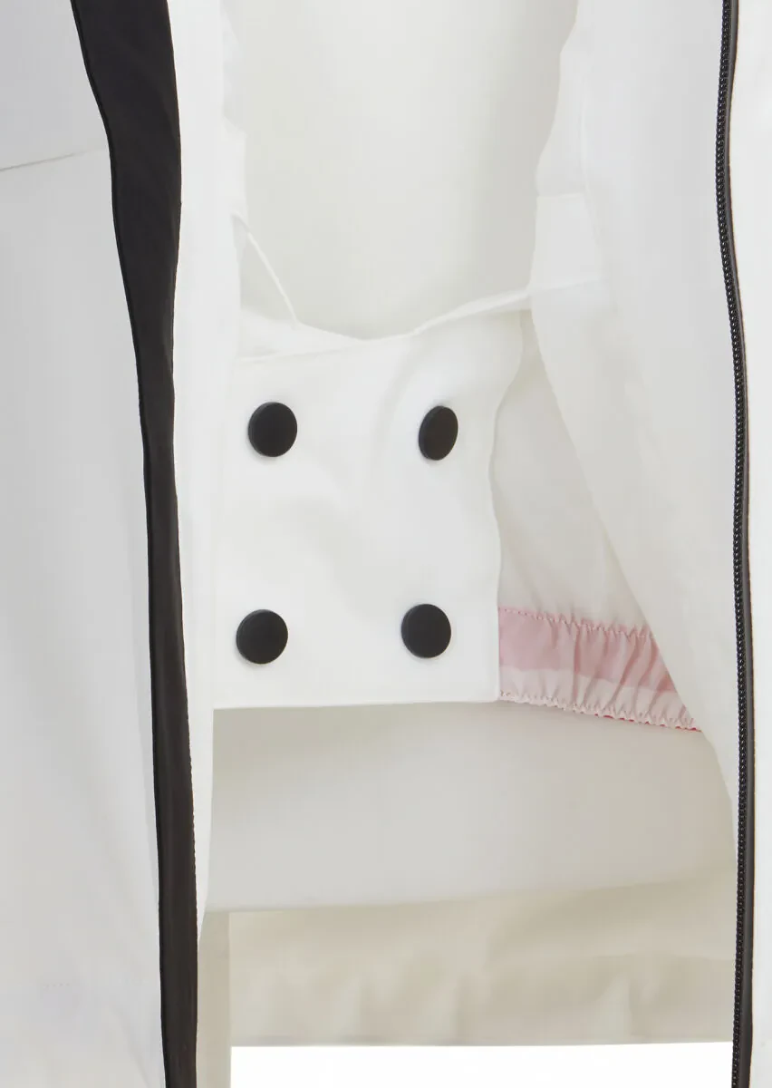 White Regular Fit Hooded Casual Weaving Coat - 5