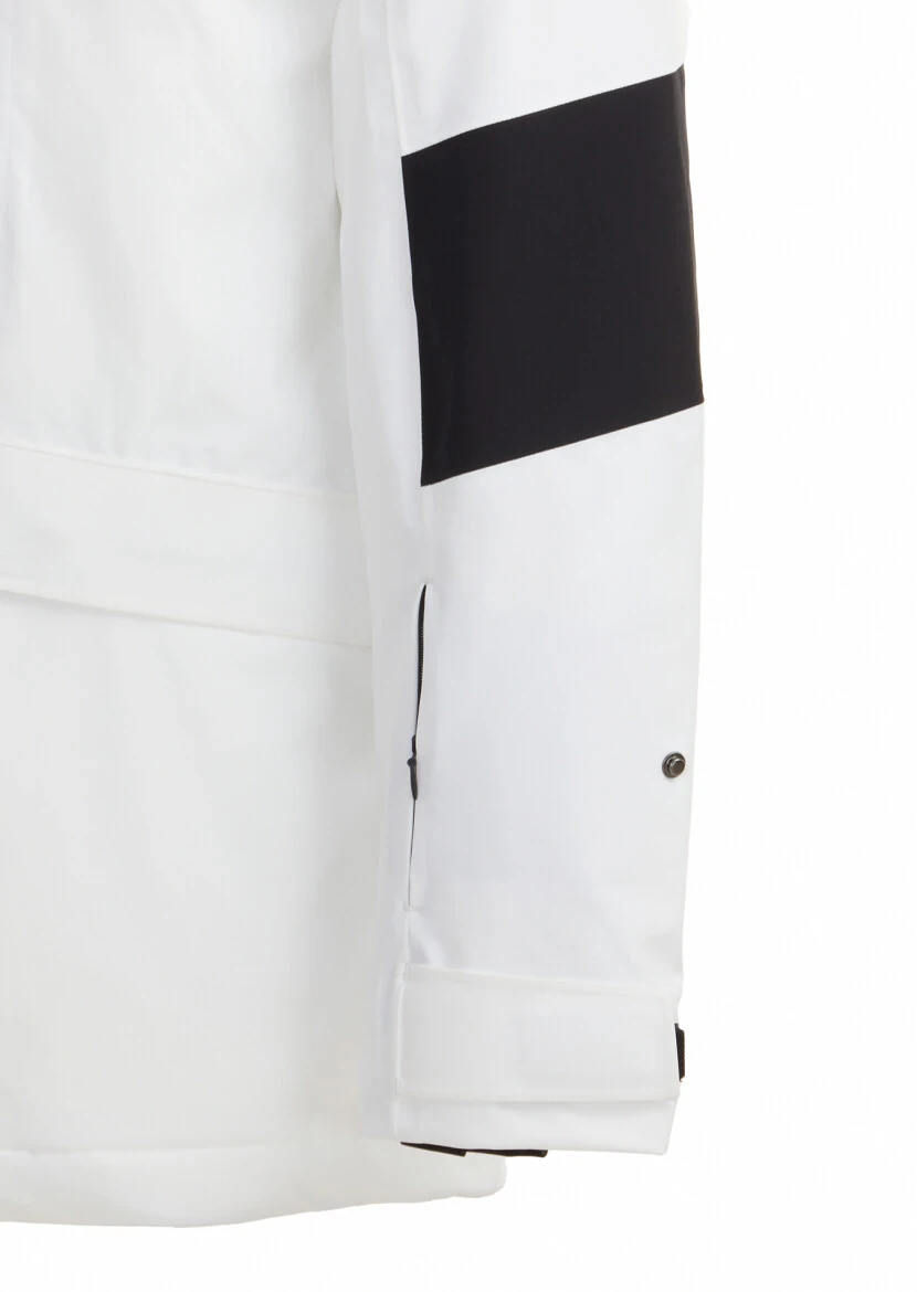 White Regular Fit Hooded Casual Weaving Coat - 6