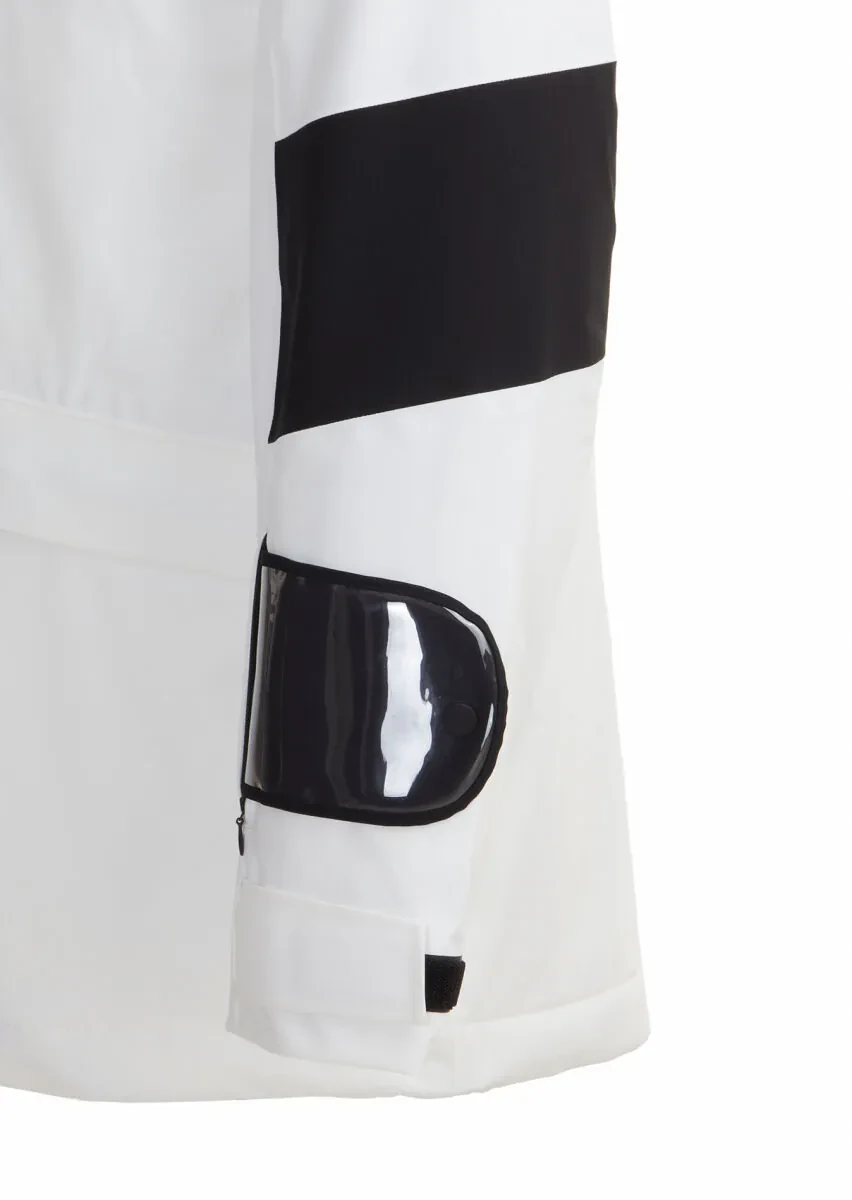 White Regular Fit Hooded Casual Weaving Coat - 7