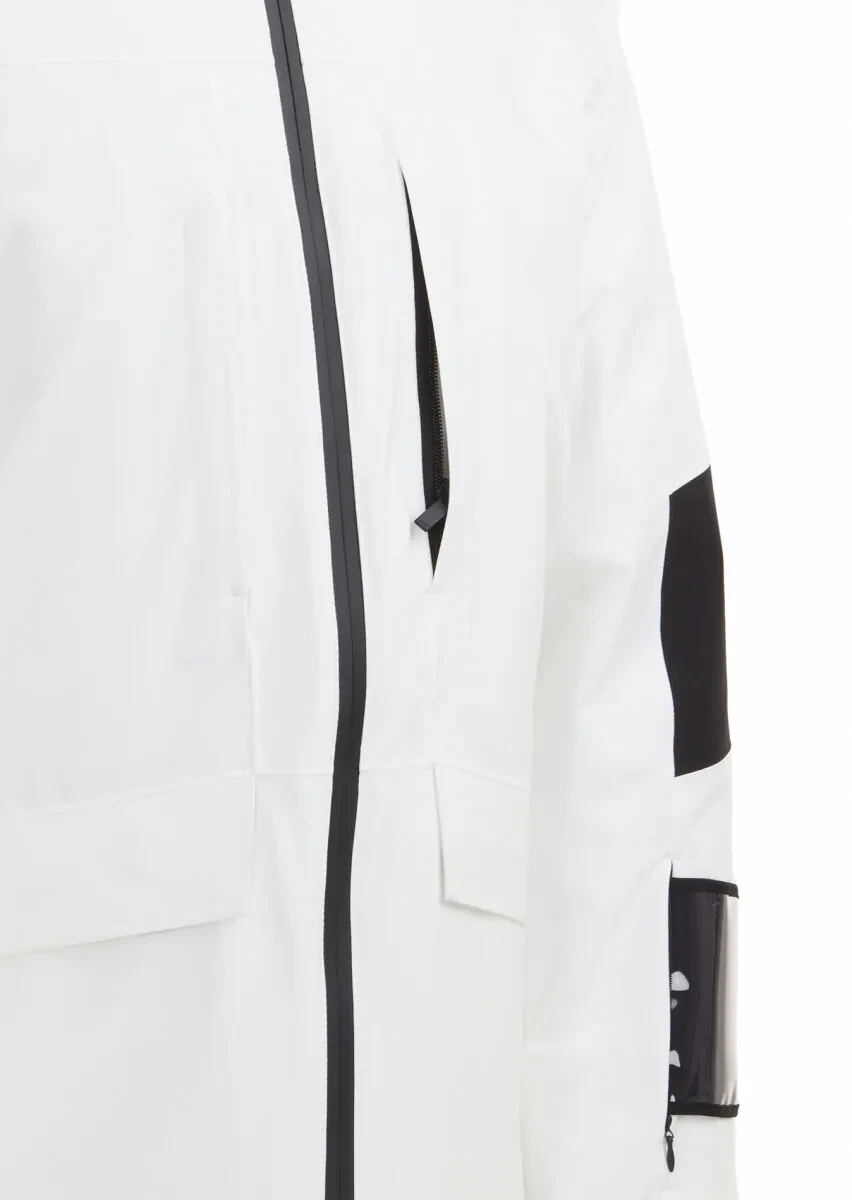 White Regular Fit Hooded Casual Weaving Coat - 11