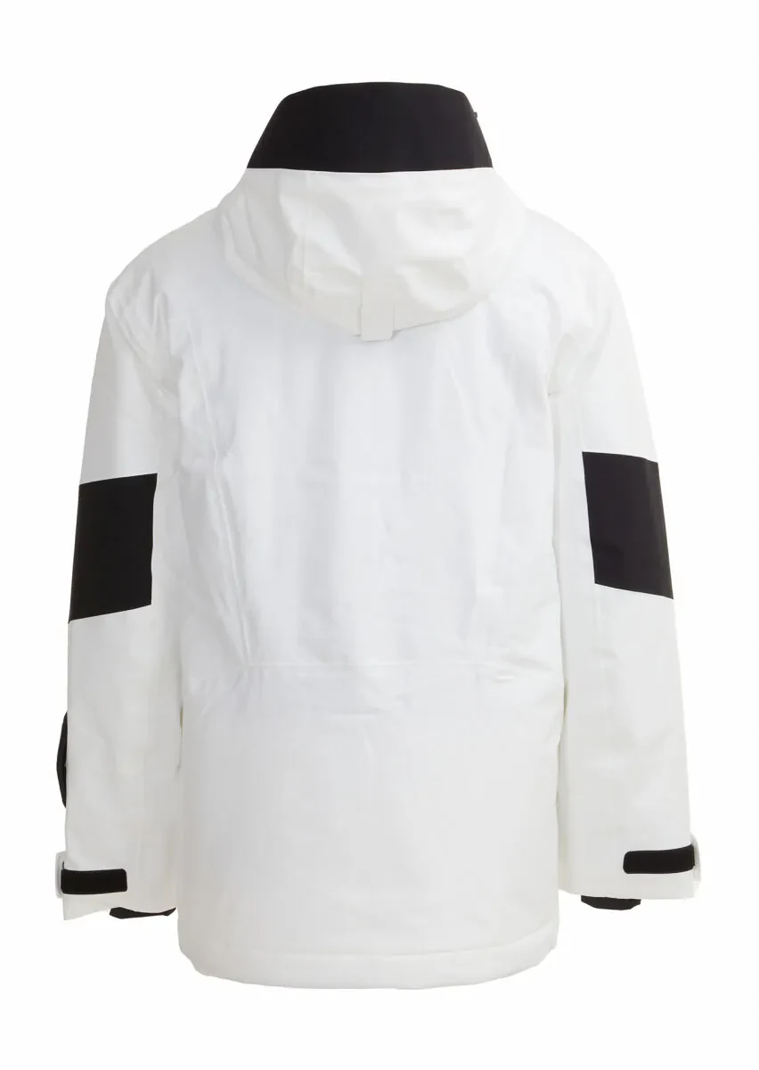 White Regular Fit Hooded Casual Weaving Coat - 13
