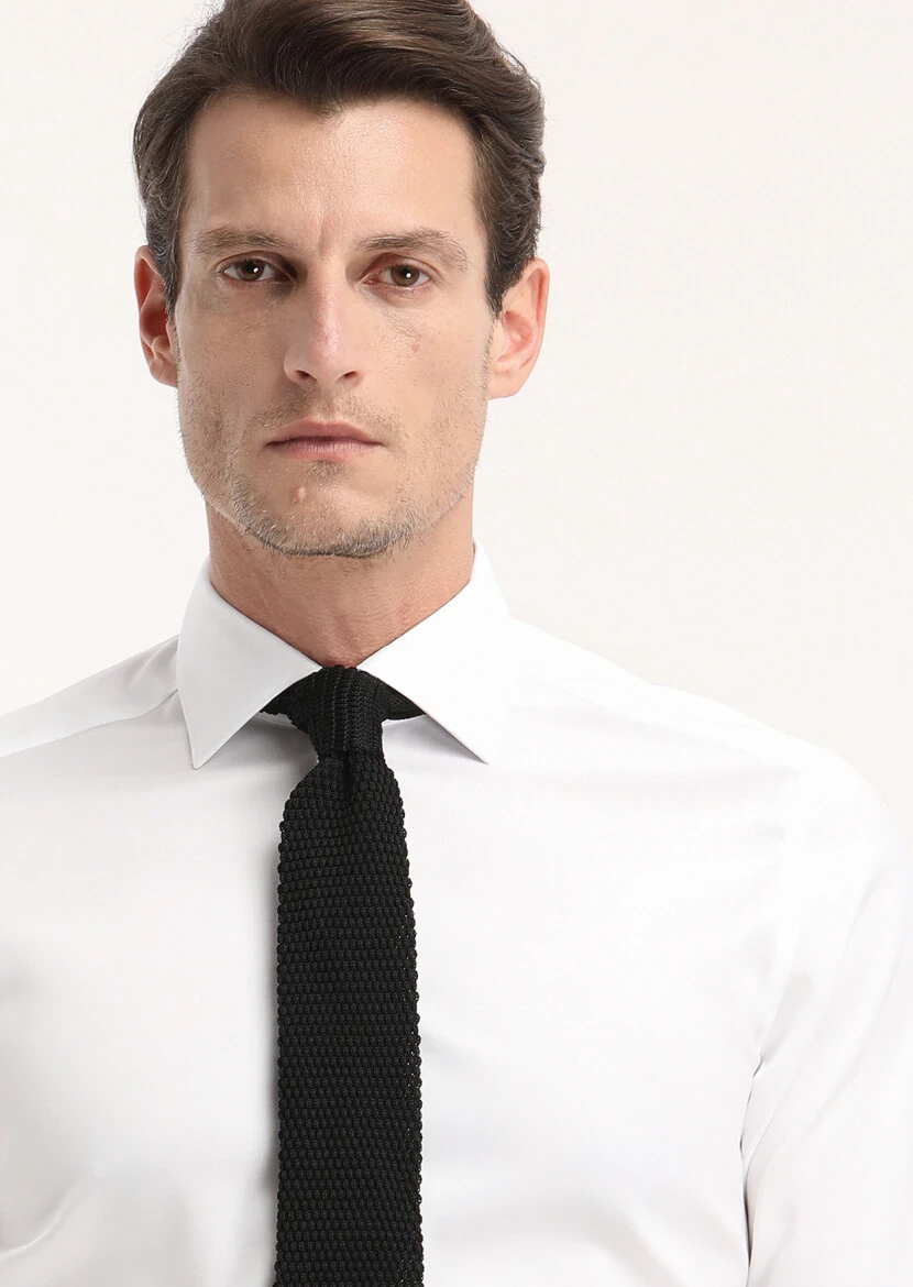 White Regular Fit Non Iron Weaving Classical 100% Cotton Shirt 