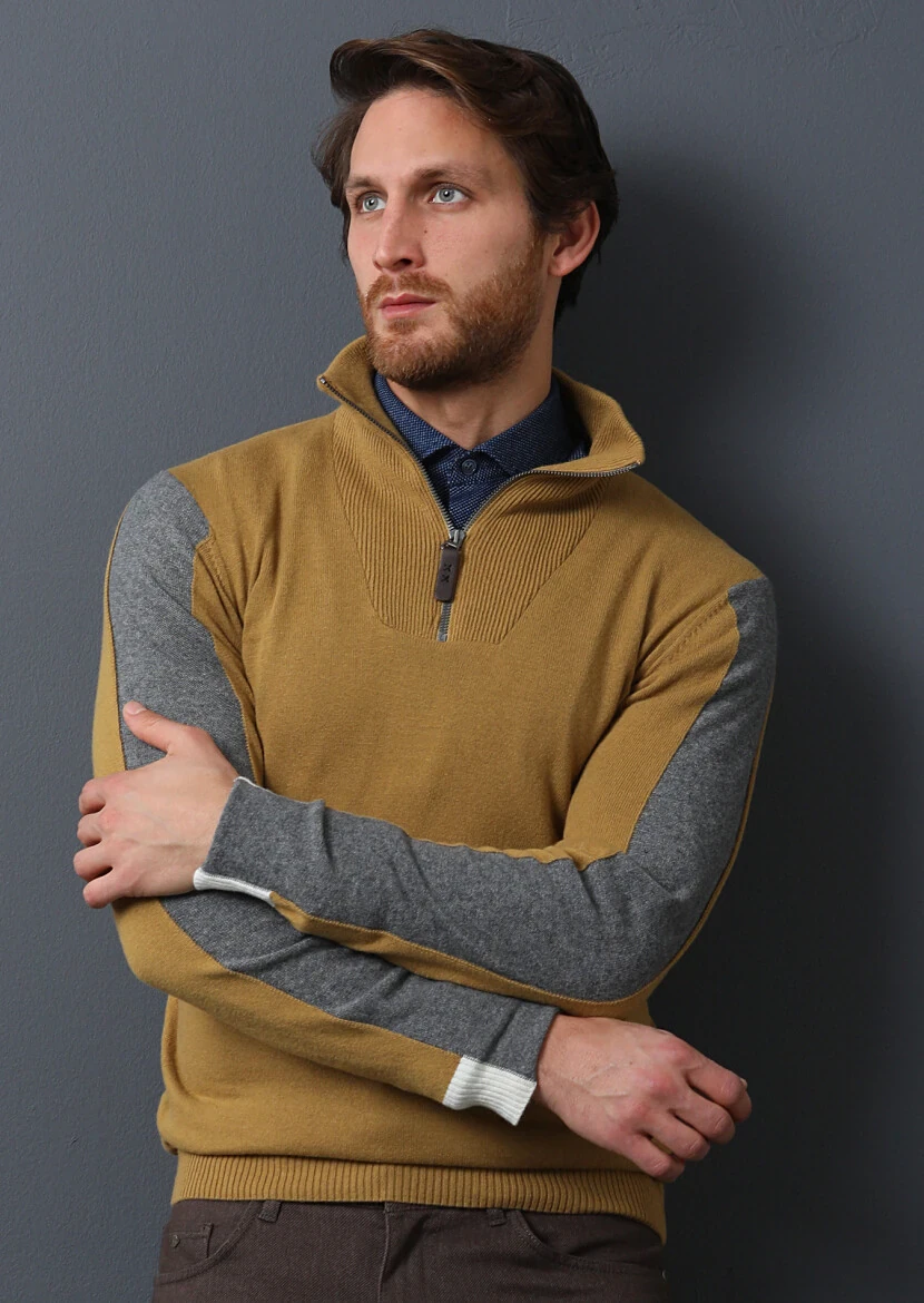 Yellow Knitwear Sweatshirt 