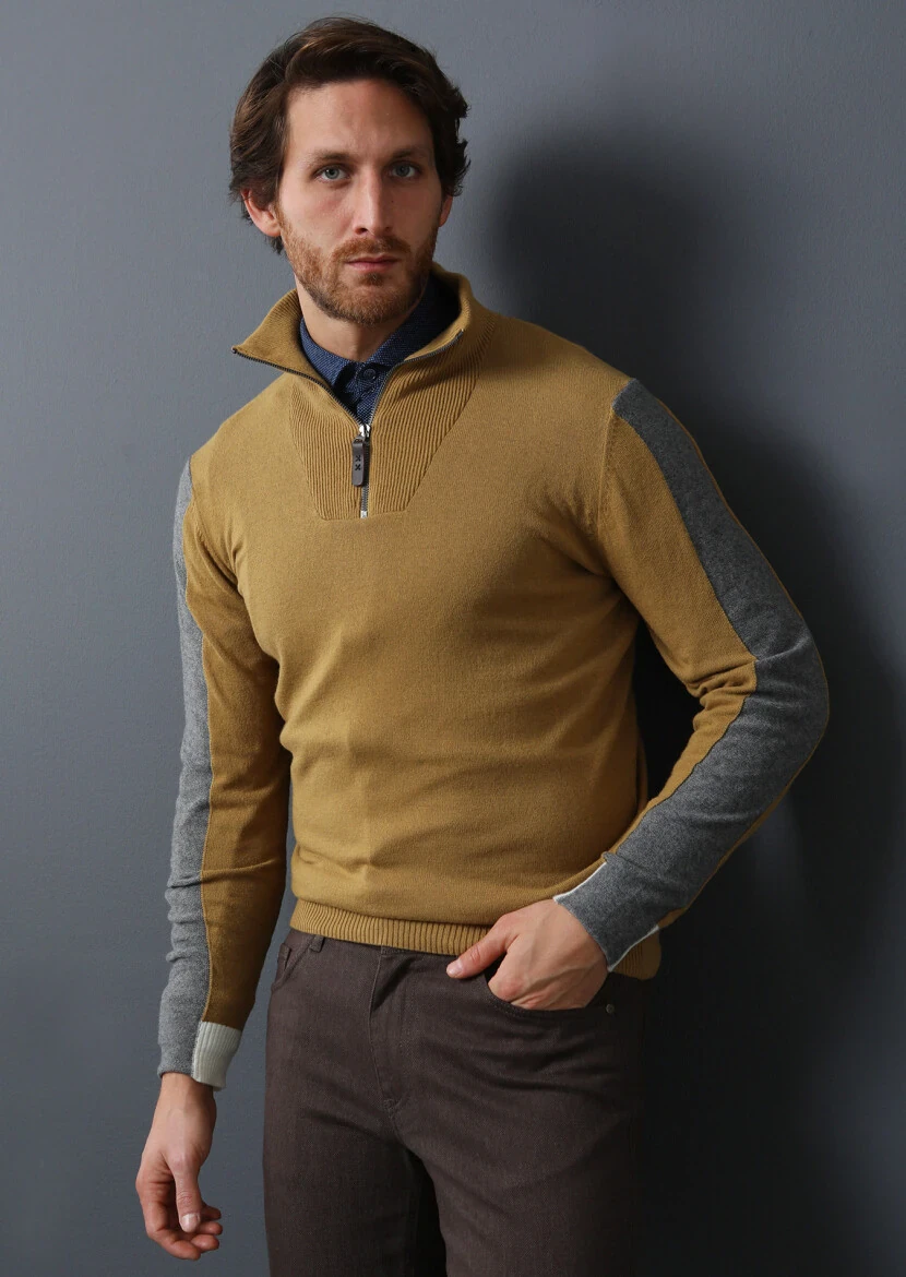 Yellow Knitwear Sweatshirt - 3