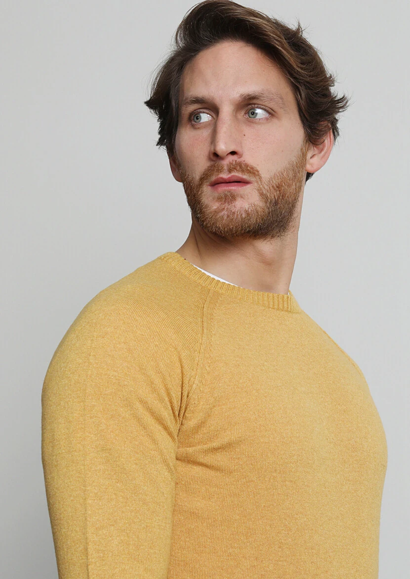 Yellow Knitwear Sweatshirt 