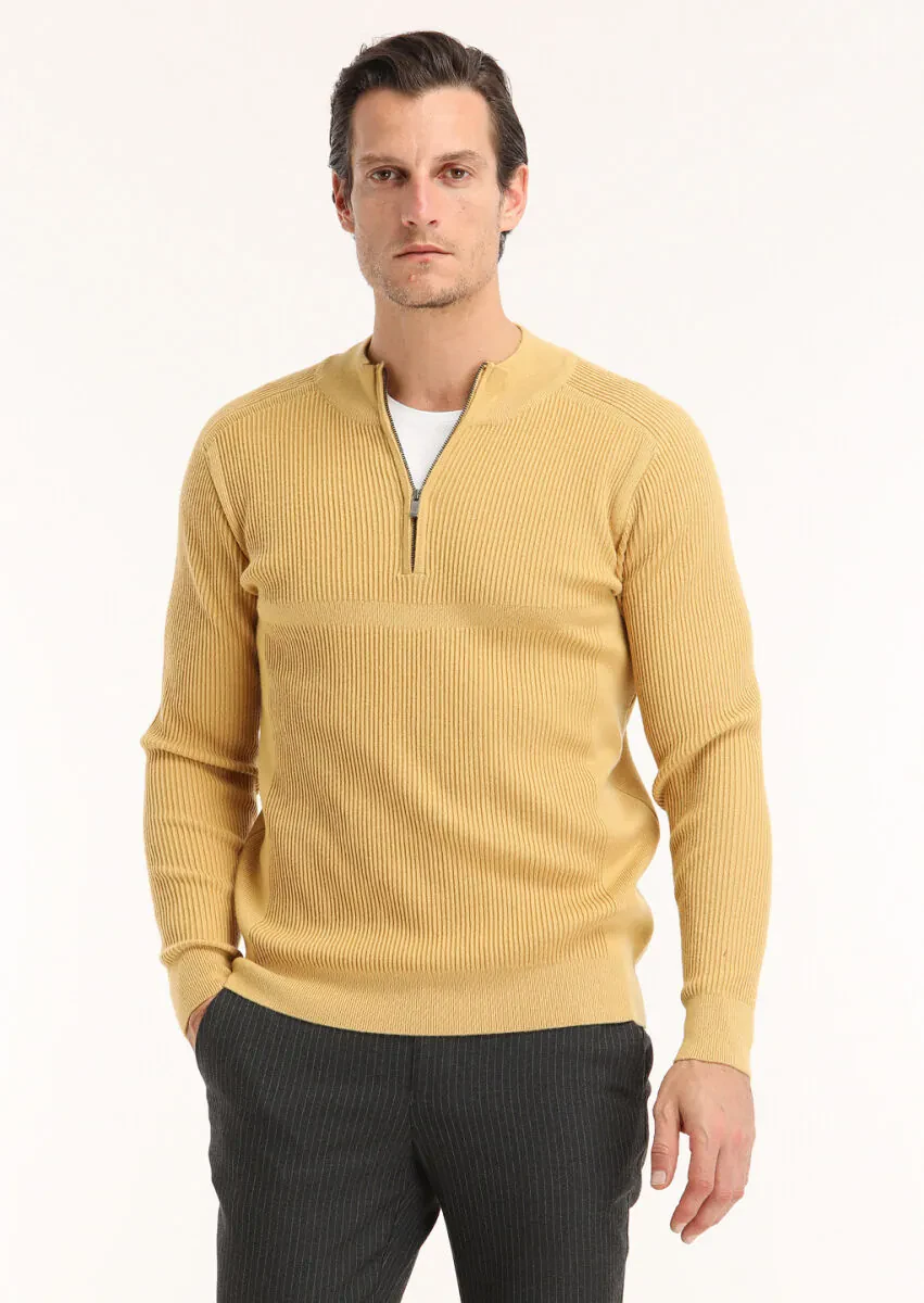 Yellow Knitwear Sweatshirt - 3
