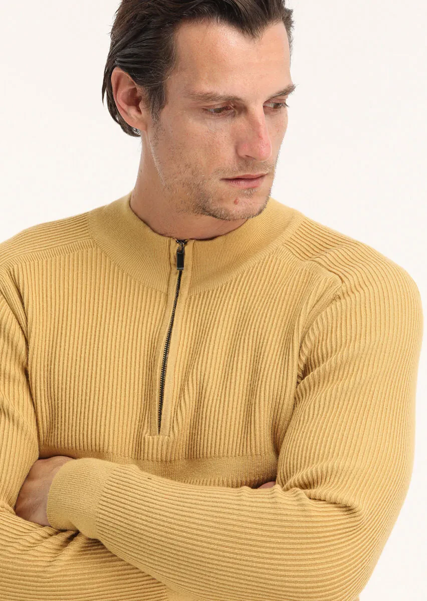 Yellow Knitwear Sweatshirt - 4