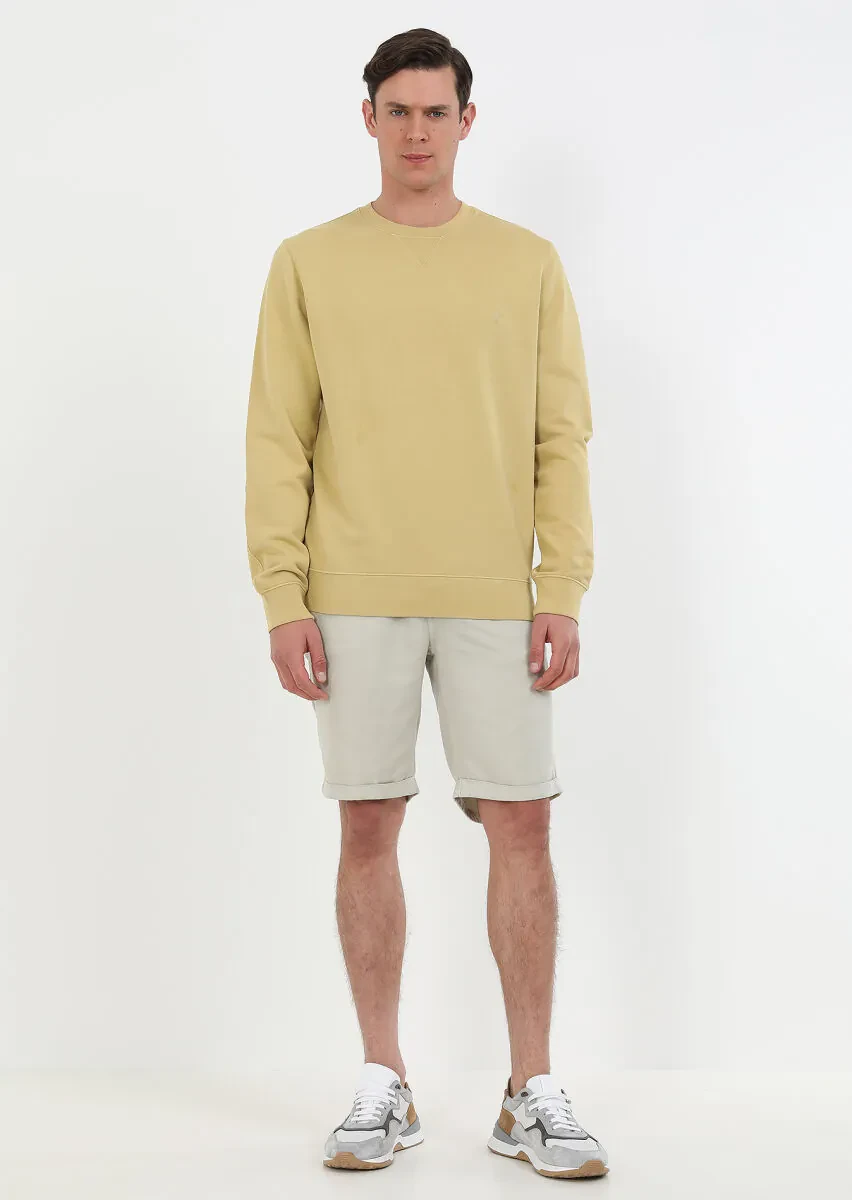 Yellow Plain Sweatshirt - 1
