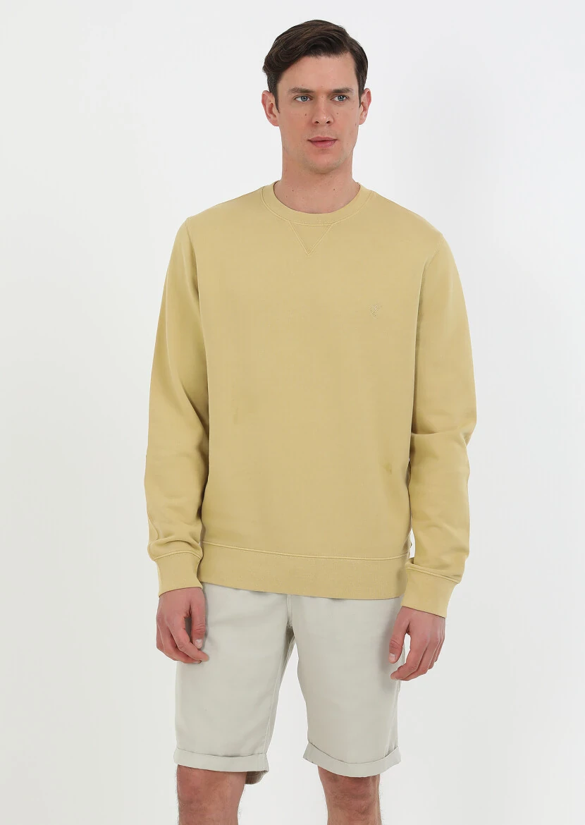 Yellow Plain Sweatshirt 