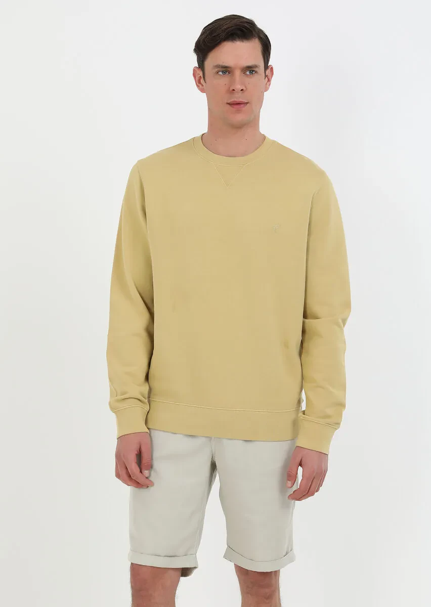 Yellow Plain Sweatshirt - 2
