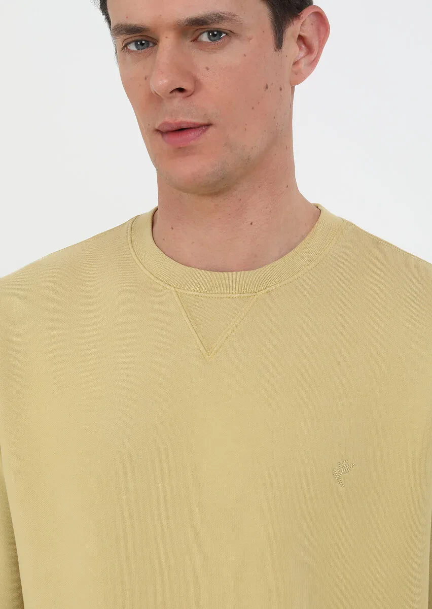 Yellow Plain Sweatshirt - 3
