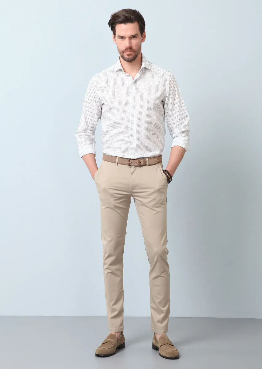 Yeşil Baskılı Regular Fit Dokuma Casual %100 Pamuk Gömlek - 3